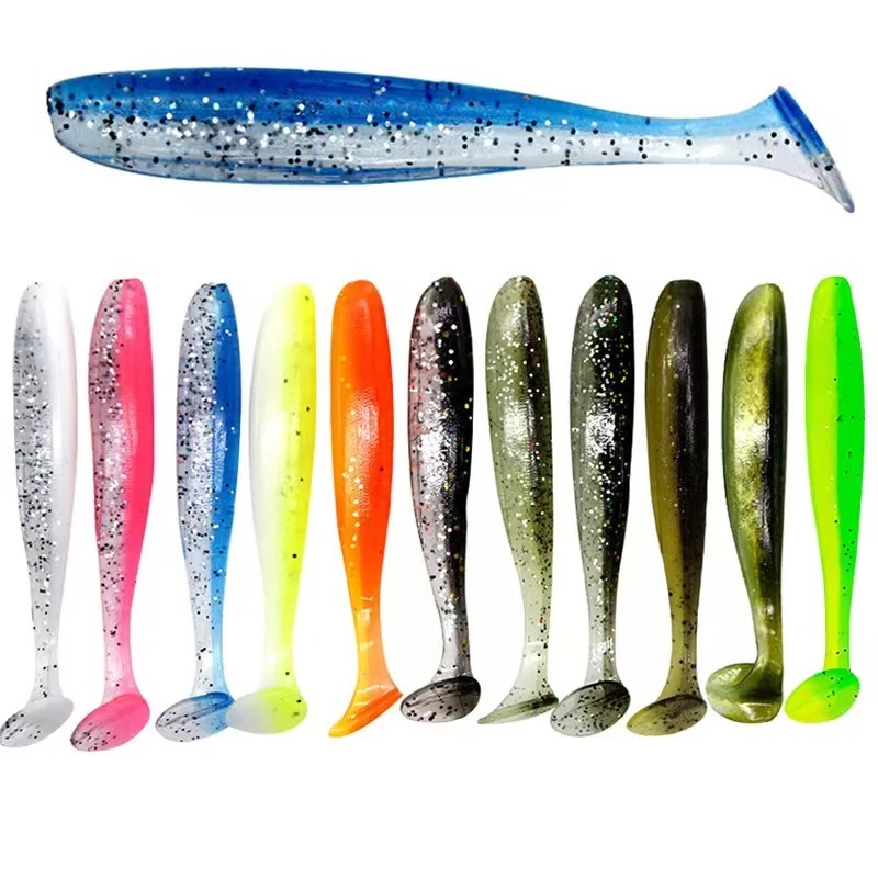 Fishing Lure Swimbait - 10 Peças/Saco Isca Artificial de Plástico