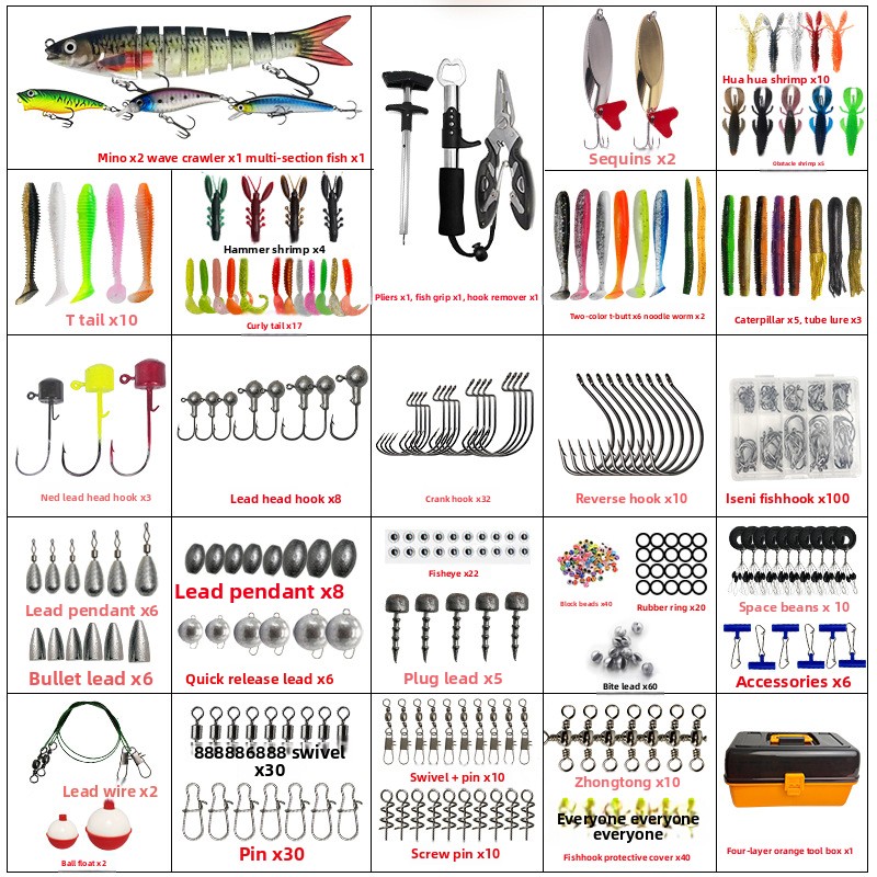 Conjunto de 547 Peças de Iscas - Fishing Lure Accessories avaliação e preço