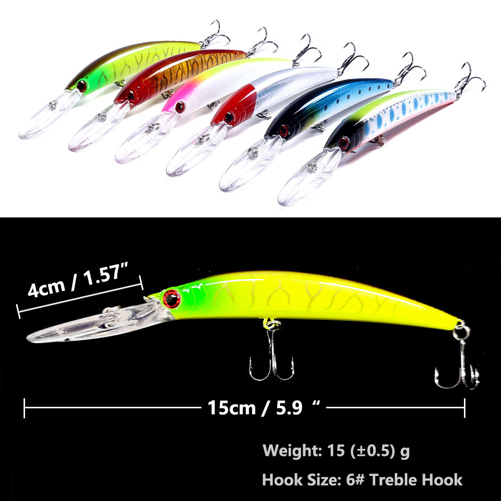 1 pçs 15cm 15g mergulho profun - Fishing Lure Swimbait avaliação e preço